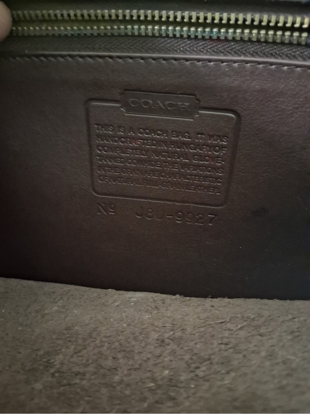 Coach Brown Leather Top-Handle Shoulder Bag with Gold Hardware - Picture 8 of 8